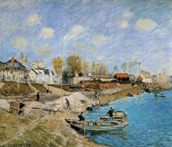 Alfred Sisley Sand on the Quayside,Port Marly Spain oil painting art